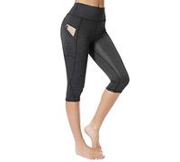 FITTOO Leggins Sportivi Donna 3/4 Vita Alta Leggings con Tasche Laterali Push Up Leggins Palestra Donna