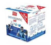 Fittydent orthodontic set vaschetta + 32 compresse per la corretta igiene dell'apparecchio dentale