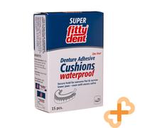 FITTYDENT Super Adesivo Dentiera Cuscinetti 15 Strisce Impermeabile Sicura Hold