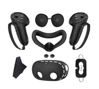 Fitudoos Accessori per Guscio in Silicone VR per Meta Quest 3s, Set 7 in 1 Cover in Silicone VR, Protezione per il viso con Cappuccio dell'obiettivo, Coperchio della maniglia del Controller con
