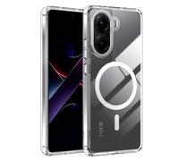 Fitudoos Cover per Xiaomi Poco X7 Pro 5G, Compatibile Con MagSafe, Custodia protettiva antiurto per cellulare, anti-ingiallimento, anti-olio e anti-graffio Cover - Trasparente