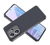 Fitudoos Cover per Xiaomi Redmi Note 14 5G,Assorbimento degli Urti, Protettivo Resistente Custodia, Fibra di Carbonio Ultra Cover per Xiaomi Redmi Note 14 5G,Nero