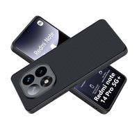 Fitudoos Cover per Xiaomi Redmi Note 14 Pro Plus 5G,Assorbimento degli Urti, Protettivo Resistente Custodia, Fibra di Carbonio Ultra Cover,Nero