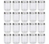 Fituenly 20 Pezzi 200 Ml Barattoli di Plastica Vuoto Pet Baratto Trasparente Cosmetico Crema di Crema di Crema da Dado Caramella per Cereali Barattolo da Cucina.