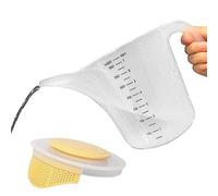 Fituenly Caraffa Misuratrice in Plastica da 1 Litro, Caraffa Misuratrice con Beccuccio Lungo, Caraffa per Dolci con Scala Chiara, Set di Caraffe Misuratrici per Cucina