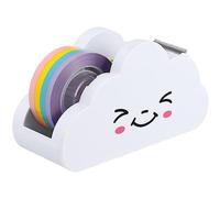 Fituenly Distributore di Nastro da Scrivania, Distributore a Forma di Nuvola per Nastro adesivo, Distributore con Nastro Arcobaleno per Bambini, Ufficio, Forniture Scolastiche