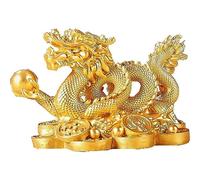 Fituenly Feng Shui Dragon Statue Ornaments for Wealth and Fortune Symbol Prosperity Home Office Decor