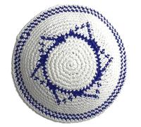 Fituenly Kippah Lavorato a Maglia per Uomo Classico Cappello Zucchetto Ebraico Tradizionale Cappello Yarmulke Cappello Gerusalemme a Testa Tonda