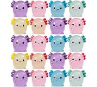 Fituenly Mini Animali in Resina, 20 Pezzi nel Buio, Piccolo Giocattolo Axolotl, Carina Decorazione Esagonale a Forma di Drago, Piccolo Axolotl per Fai Te, Giardino, Paesaggio, Casa delle Bambole