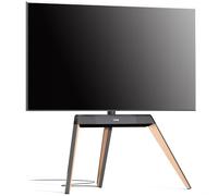 FITUEYES Design Supporto TV da Pavimento per 55" - 78" Regolazione Angolo ± 20° Porta TV da Terra Mobile Portata Massima 45kg Serie Picasso
