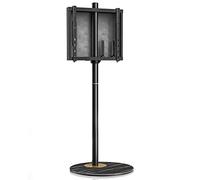 FITUEYES Design TV Floor Stand per 32 a 60 pollici Master Series Stile scandinavo Elegante angolo cantilever TV Stand con Black Rock Slab Texture Base in vetro Gestione dei cavi a scomparsa Max. 40kg