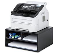 FITUEYES Supporto per stampante di grandi dimensioni con 3 scomparti di archiviazione, organizer per carta da scrivania per ufficio domestico, su