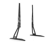 FITUEYES Supporto TV da Tavolo per 27-55 60 Pollici, 12° Inclinabile e 2 Altezza Piedistallo TV, Base TV Max VESA 600x400mm Fino 50kg
