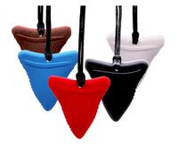 FITULABO Collana sensoriale da masticare, in silicone, per alleviare l'ansia, giocattolo per bambini autistici, motori orali, autismo, ADHD SPD (5 colori)