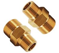 Fitvell Raccordo per idropulitrice da 1/4" NPT maschio a M22-14 mm maschio, nipplo a vite, 4500 PSI (confezione da 2)