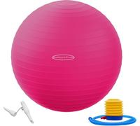Fitvids Palla per esercizi anti-scoppio e antiscivolo, palla da yoga, palla da fitness con pompa rapida, capacità 0,9 kg, rosa, 86,4 cm, XL