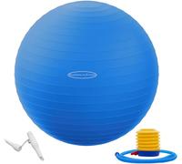 Fitvids Palla per esercizi anti-scoppio e antiscivolo, palla da yoga, palla da fitness con pompa rapida, capacità 0,9 kg, blu, 66 cm, L