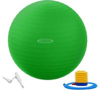 Fitvids Palla per esercizi anti-scoppio e antiscivolo, palla da yoga, palla da fitness, palla per il parto con pompa rapida, capacità 0,9 kg, verde, 55,9 cm, M