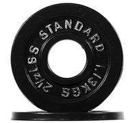 Fitvids Piastra in ghisa per allenamento di forza e sollevamento pesi, centro 5,1 cm (olimpico), 1,1 kg (set da 2)