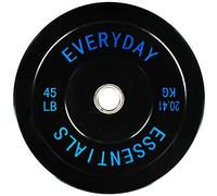 Fitvids Piastra per pesi olimpionica con mozzo in acciaio, colore codificato, singolo, nero