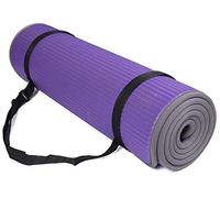 BalanceFrom GoFit-Tappetino Multiuso, Pilates, Yoga, Extra Spesso, ad Alta densità, con Cinghia per Il Trasporto Unisex-Adulto, Viola, 10 mm Thick