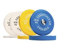 Fitvids Set di dischi olimpici colorati da 5,1 cm, per allenamento della forza e sollevamento pesi, set da 81,6 kg (4,5 kg, 11,3 kg, 20,4 kg), confezioni multiple