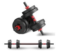Fitvids Set di manubri e bilancieri intercambiabili multifunzionali, con pesi regolabili, set da 18 kg o 27 kg, diversi stili