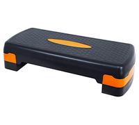 Fitvids - Step per allenamento aerobico regolabile, circa 68 cm, colore: nero/arancione