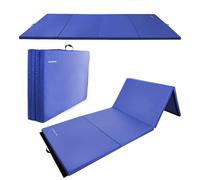 Fitvids Tappetino pieghevole per aerobica, extra spesso, ad alta densità, anti strappo, per MMA, stretching, cheerleader, arti marziali, ginnastica, colore blu