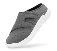 FitVille Pantofole Diabetiche Per Uomo Scarpe Extra Larghe Per Piedi Gonfi Ciabatte Regolabili Per La Neuropatia Dolorosa Dei Piedi Degli Anziani 49-50 EU X-Large