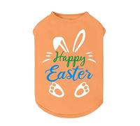 Fitwarm Happy Easter Bunny - Camicia per cani di Pasqua per cani di piccola taglia, ragazzo e ragazza, vestito carino per animali domestici, verde, blu, bianco, arancione, XXL