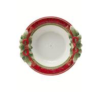 FITZ & FLOYD Vassoio Coppa Centrotavola 40cm Porcellana Tavola di Natale