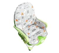 Fitzulam Cuscino per sedia Chicco, in cotone, imbottito, portatile, pieghevole, per bambini (grigio)