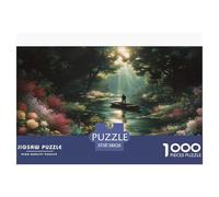 Fiume di Fiori Gioco Di Puzzle 38x26cm/1000pcs Luce Divina Gioco EduGattoivo E Rilassante Creativo E Decorativo Regalo Per Adulti E Adolescenti