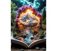 Fiume di montagna da sogno - Puzzle 100 Pezzi - puzzle Fai da te 40x28 cm,Intrattenimento Creativo - Puzzles Per Adulti E Tutta La Famiglie