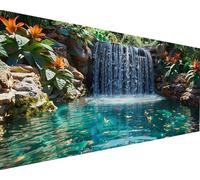 Fiume Dipingere con i Numeri Adulti, Dipingere con i Numeri Autunno Paint by Numbers con 3 Pennelli e Vernice Acrilica Tela Antipiega Painting by Numbers Kits per Decora la Casa Regalo 30x60cm e386