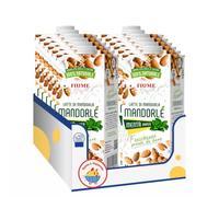 Fiume Mandorlè Latte di Mandorla alla Menta Bianca 1 L, Bevanda Vegetale UHT Pronta da Bere, 100% Mandorle Pugliesi, Senza Glutine e Lattosio, Confezione Multipla da 4/8/12 Pezzi (12 PEZZI)