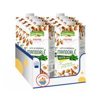Fiume Mandorlè Latte di Mandorla alla Menta Bianca 1 L, Bevanda Vegetale UHT Pronta da Bere, 100% Mandorle Pugliesi, Senza Glutine e Lattosio, Confezione Multipla da 4/8/12 Pezzi (4 PEZZI)