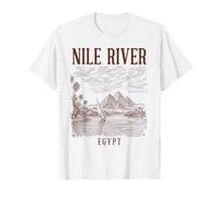 Fiume Nilo Egitto Viaggiare Amante della Natura Esplorando Piramide Maglietta