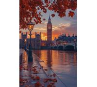 Fiumi della città di Londra Puzzle 120 Pezzi 25x20 cm Puzzle Fai da te,Intrattenimento Creativo - Puzzle Per Adulti E Tutta La Famiglie