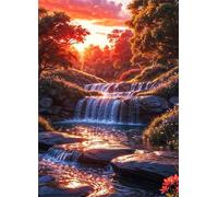 Fiumi di Sunset Woods Puzzle 700 Pezzi 52x38 cm Puzzle Fai da te,Intrattenimento Creativo - Puzzle Per Adulti E Tutta La Famiglie
