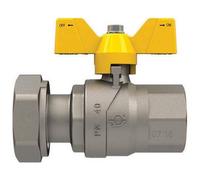 FIV - VALVOLA A SFERA GAS CON FARFALLA FUTURGAS FEMMINA DADO GIREVOLE 1/2 x 3/4