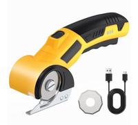 FIVAVA Taglierina elettrica per cartone, 4 V, senza fili, universale, per cartone, tessuto, pelle, feltro, plastica, con 2 lame, unità di illuminazione