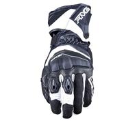FIVE 830010 Guanti da moto RACING, RFX4 EVO, Guanti sportivi versatili da strada e pista, bianco e nero, S