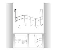 Five AC-Deco - Appendiabiti a 5 teste, in ferro, colore: Grigio