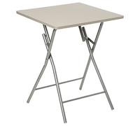 Five AC-Déco - Tavolo pieghevole Basic, 60 x 60 x 75 cm, colore: tortora