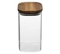 5five - vaso in vetro con coperchio in acacia 1,3l