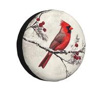 Five Birds Are On The Snowy Branch, copertura per pneumatici di scorta, impermeabile, antipolvere, universale, adatta per rimorchi, camper, SUV, camion, camper, 35,5 cm