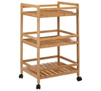 Five - Carrello a 3 livelli in bambù 74 cm