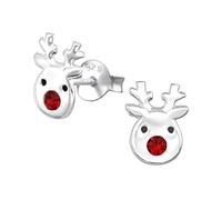 FIVE-D Orecchini a forma di renna di Natale, in argento Sterling 925, per bambini, da donna (renna)